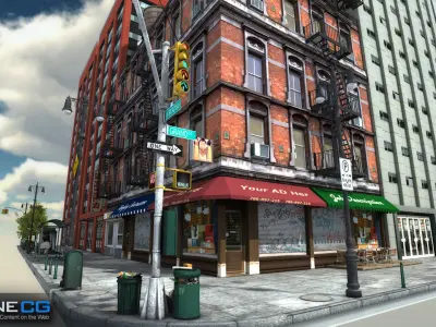 NYC Block 6 Unity Free low-poly 3D model