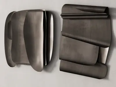 281 decorative wall art 13 metal wall sculptures P02 by Yyo Hai 3D model