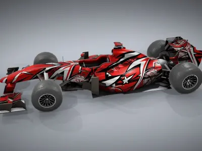 F1 Racing Car Model 1 Low-poly 3D model