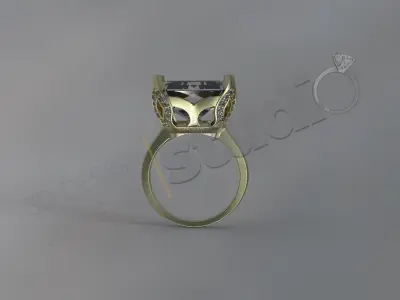 Luxury fashion diamond ring 3d model 3D print model
