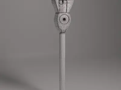Parking Meter Low-poly 3D model