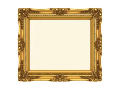 Collection of 3d models Frame picture gold v1 3D model