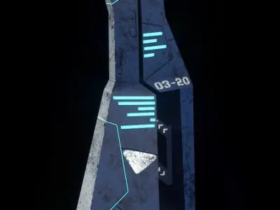 Sci-fi towers pack Low-poly 3D model