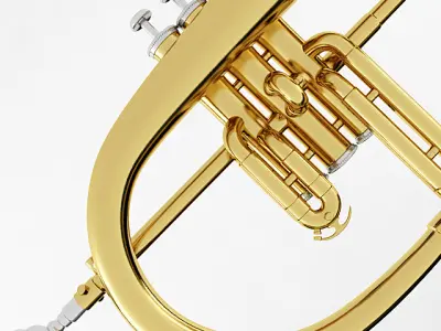 Flugelhorn brass instrument - brass instrument 3D model