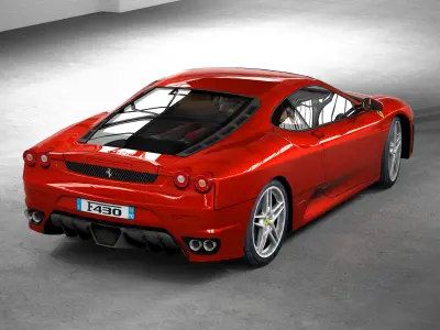 Ferrari F430 Berlinetta Low-poly 3D model