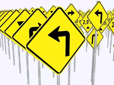 Brazilian Traffic Signs Pack - 892 3D Regulatory e Warning Signs 3D model