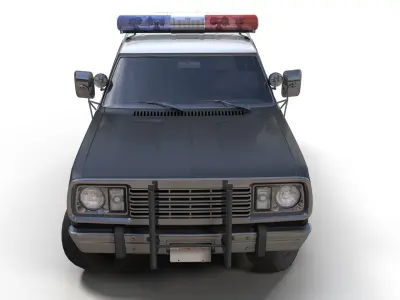 Offroad police car Low-poly 3D model