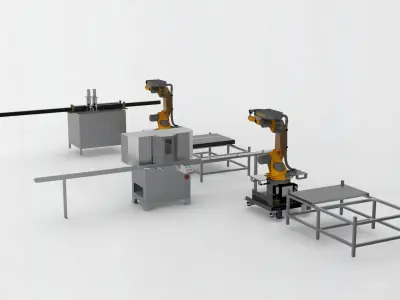 Set of sawing equipment  3D model