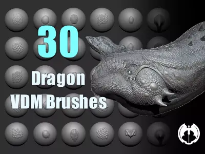 Dragon VDM Brushes 01 3D model