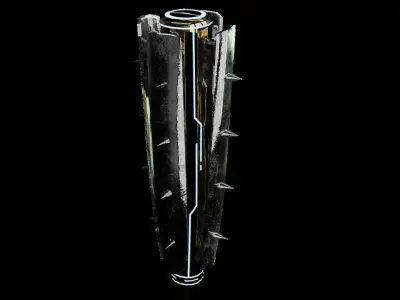 baseball bat cyberpunk Low-poly 3D model