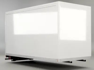 Tail Lift Box Van Struxture Low-poly 3D model