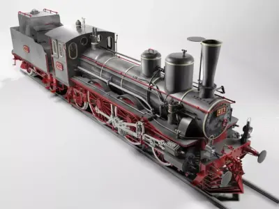 Orleans 1893 Steam Locomotive 3D model