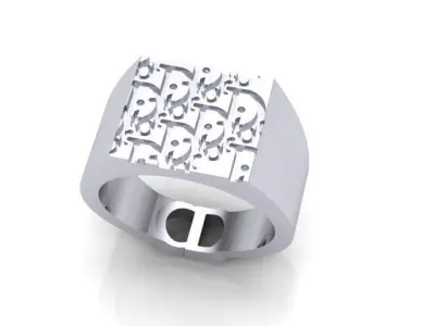 Dior men ring 18 3D print model