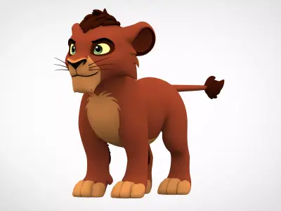 Kovu Cub Low-poly 3D model