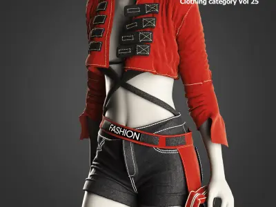 Girls outfit 6 Marvelous VOL 25 Low-poly 3D model