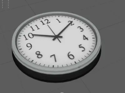 Wall Clock Low-poly 3D model