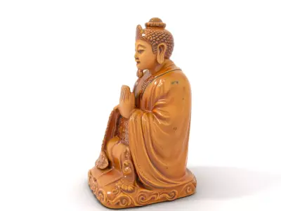 Golden Buddha Statue model pack Low-poly 3D model