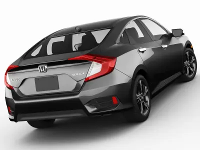 Civic Touring and LX 2016 3D model
