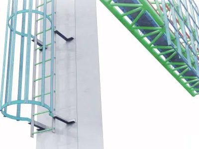 Steel Sign Board 3D model