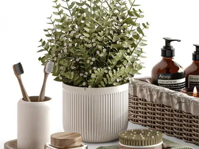 bathroom accessories 01  Free 3D model