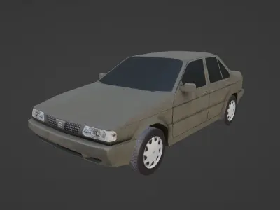 Nissan Tsuru Low-poly 3D model