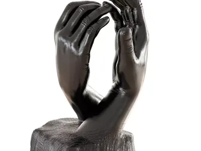 Sculpture two hands by Auguste Rodin 3D model