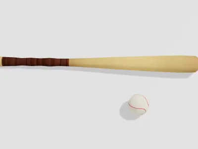 Baseball - Hand Painted 3D model