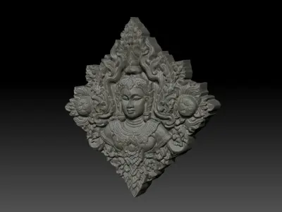 Thai Ornament Decor Bas Relied 01 - 231005 3D print model