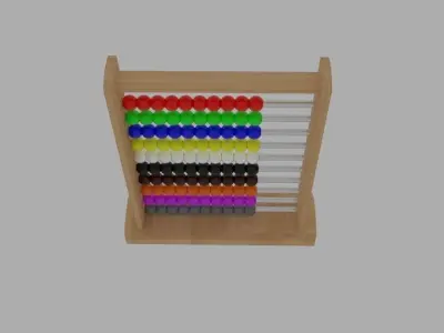 Abacus beads 3D model
