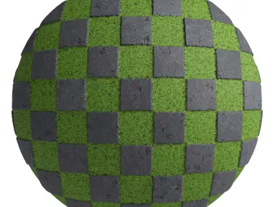 Grass Stone Materials6- By 3 color Pbr By Sbsar 4k Texture