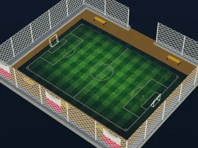 Soccer Stadium - Poland Low-poly 3D model