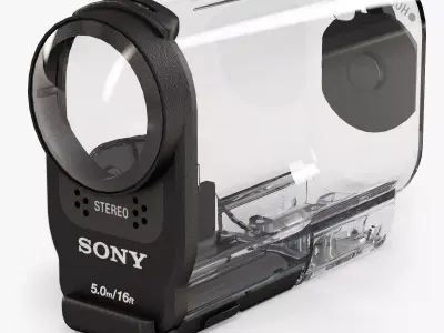 Sony SPK-AS2 Case for HDR-AS200V action camera Low-poly 3D model