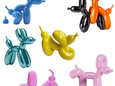 Balloon dogs pack x6 3D print model