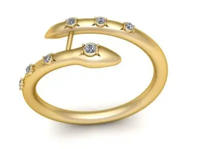 Snake Wrap Ring 3D print model