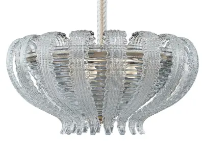 Murano Glass Chandelier by Barovier Toso 3D model