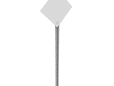 Left then Right Curve Sign 3D model