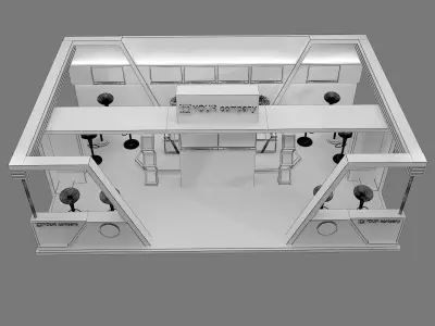 Booth Exhibition Stand a76 3D model