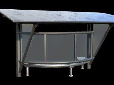 Game Ready Bus Stop 18 Low-poly 3D model