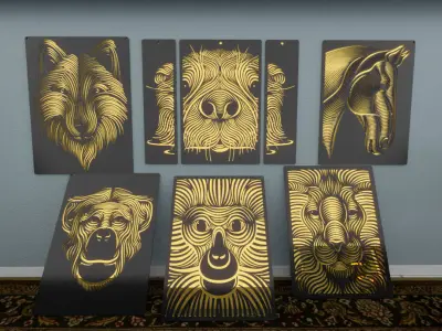 CNC Ready Wall Decoration  3D model