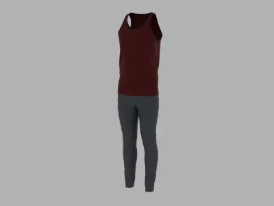 Sport Suit Low-poly 3D model