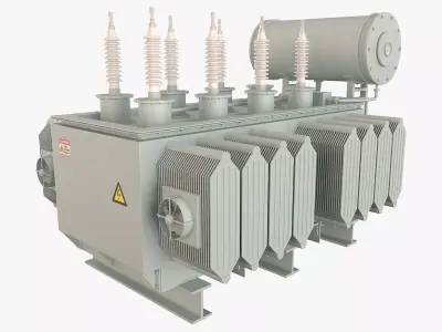 Electrical Transformer 1 Low-poly 3D model