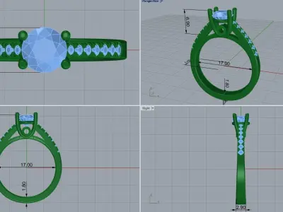 gold ring code 10 3D print model