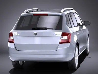 Skoda Fabia Combi 2017 VRAY 3D model