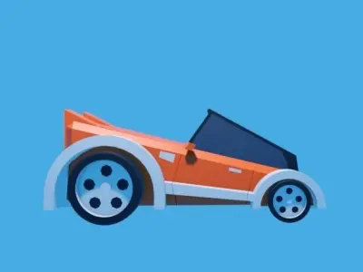 Cartoon low poly Car  Low-poly 3D model
