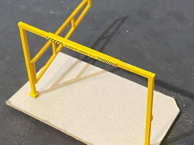 CAR PARK HEIGHT RESTRICTION BARRIER 7MM SCALE O GAUGE MODEL 3D print model