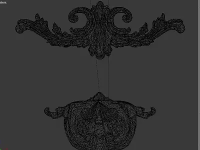 Classic decor ornament v-3D model 27 3D model
