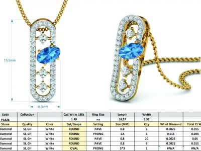 Diamond Locket Set 3D print model buy