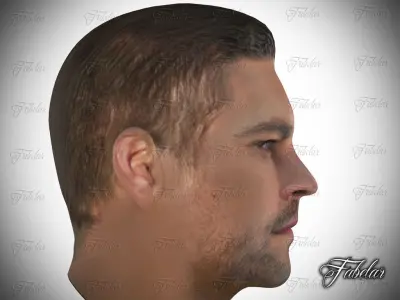 Paul Walker Low-poly 3D model