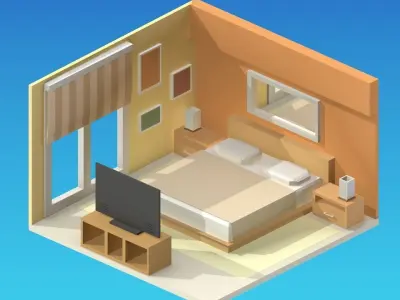 Indoor House Pack Low-poly 3D model