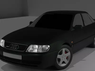 Audi A6 C4 tdi quattro 1994-97 Low-poly 3D model